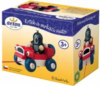 Tahací Krtek a mrkací auto 14cm