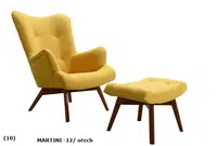 Křeslo Pik MARTINI 12 a podnožka Provedení: Křeslo + podnožka, Nožičky: Bílé, látka: Martini 12