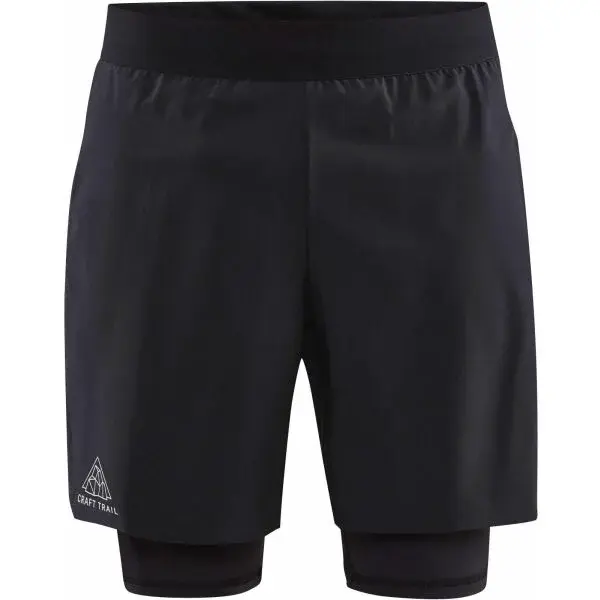 Craft PRO TRAIL 2IN1 SHORTS M Pánske bežecké šortky, čierna, veľkosť XXL