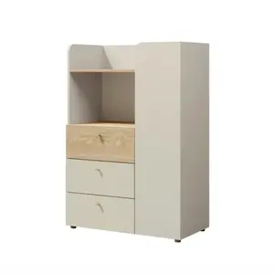 Komoda Yuki 7 Barva korpusu: šedobéžová/ dub olejovaný