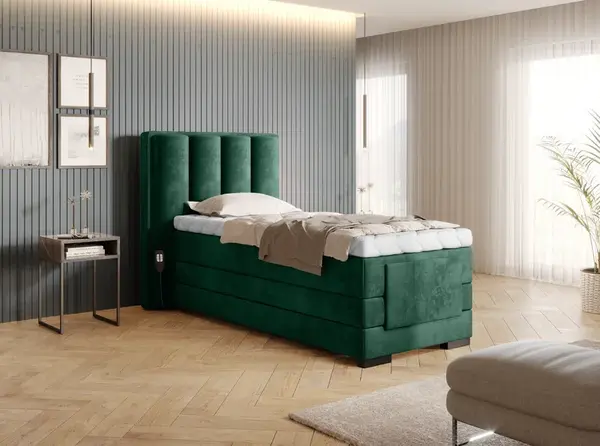 Boxspring Veros 90 Rozměr: 90 x 200 cm, látka: Nube 35