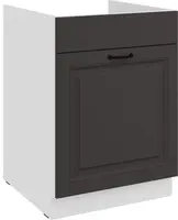 Spodní skříňka pod dřez Stilo 60 ZL 1S BB - Premium Box Barva korpusu: Bílá, Barva dvířek: Grafit