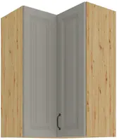 Horní rohová skříňka Stilo 60x60 GN-90 2F (90°) Barva korpusu: Dub artisan, Barva dvířek: Clay Grey