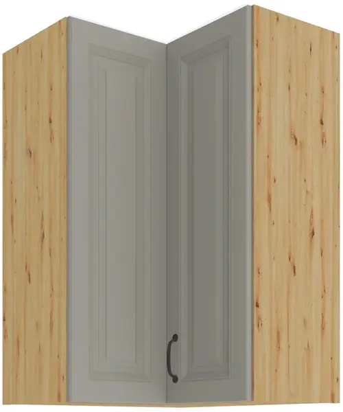 Horní rohová skříňka Stilo 60x60 GN-90 2F (90°) Barva korpusu: Dub artisan, Barva dvířek: Clay Grey