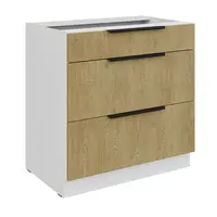 Spodní skříňka Cremona 80 D 3S BB - Premium Box Barva korpusu: Bílá, Barva dvířek: Dub Cremona