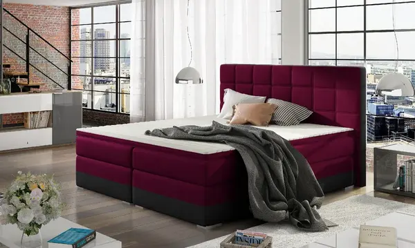 Boxspring Damaso Rozměr: 160 x 200 cm, látka: Mat Velvet 68 / Mat Velvet 99