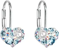Evolution Group - Pavona Srdíčkové náušnice s krystaly Swarovski 31125.9 aqua