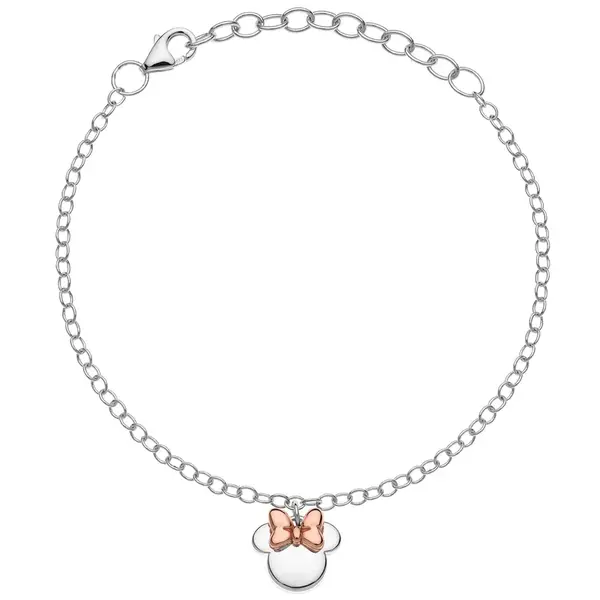 Disney Slušivý stříbrný bicolor náramek Minnie Mouse BS00034TL- 55.CS