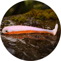 Redbass gumová nástraha ripper swimmer slim ghost shad - l 88 mm