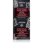 Apivita Express Beauty Firming Face Mask Grape protivrásková a zpevňující pleťová maska 2x8 ml