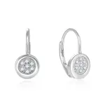 Beneto Jemné stříbrné náušnice se zirkony AGUC2709