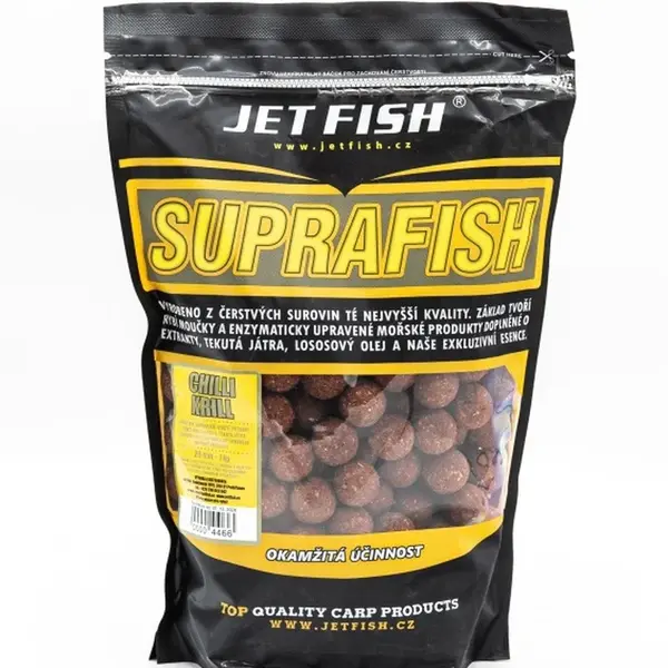 Jet fish boilie supra fish 1 kg 2+1 - chilli kril 24 mm