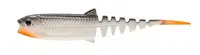 Savage gear gumová nástraha cannibal minnow v-tail white black - 10 cm 6,5 g