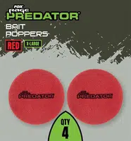 Fox rage predator plovoucí pěna bait poppers 4 ks - červená x-large