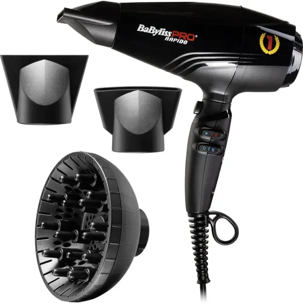 BaByliss PRO Rapido BAB7000IE fén na vlasy Light Black 1 ks