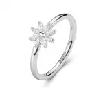 Rosato Půvabný stříbrný prsten s květinou Gaia RZGA80 56 mm