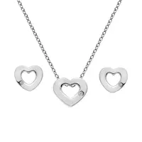 Hot Diamonds Sada stříbrných šperků Amulets SS136 (náhrdelník, náušnice)