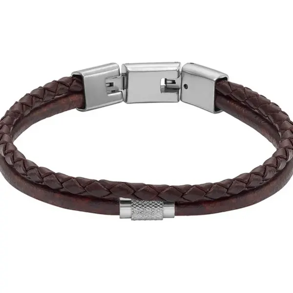 Fossil Pánský dvojitý kožený náramek JF04702040