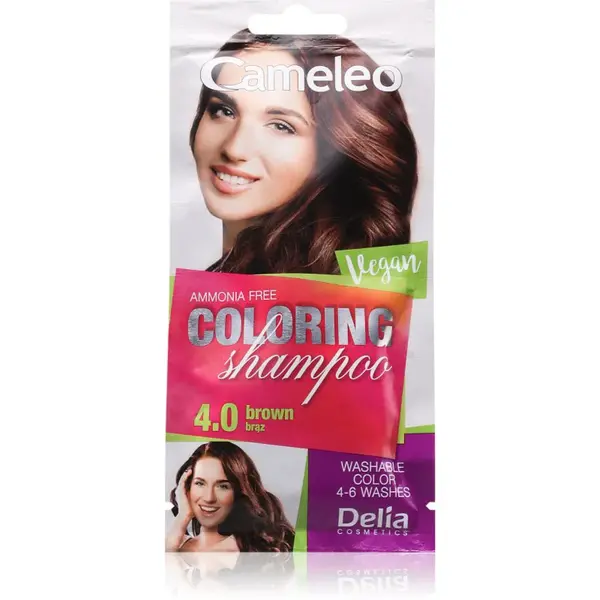 Delia Cosmetics Cameleo Coloring Shampoo tónovací šampon na vlasy odstín 4.0 Brown 40 ml