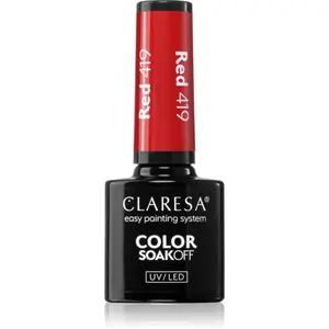 Claresa SoakOff UV/LED Color Warm Feelings gelový lak na nehty odstín Red 419 5 g