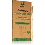Pandoo Bamboo Toothbrush bambusový zubní kartáček Medium Soft 4 ks