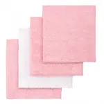 T-TOMI BIO Bamboo Baby Washcloths mycí žínka Pink 25 x 25 cm 4 ks