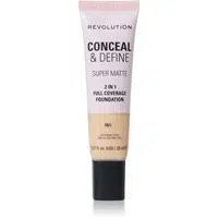 Makeup Revolution Conceal & Define matující make-up odstín F6N 23 ml