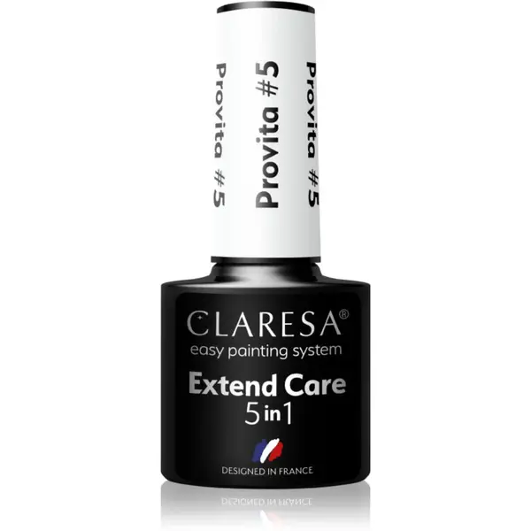 Claresa Extend Care 5 in 1 Provita podkladový lak pro gelové nehty s regeneračním účinkem odstín #5 5 g