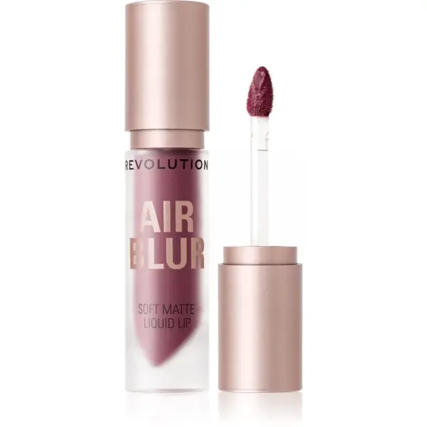Makeup Revolution Air Blur Liquid Lipstick lehká tekutá matná rtěnka odstín Black Cherry 3.5 ml