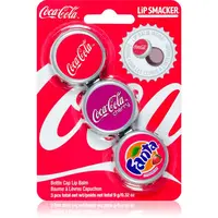Lip Smacker Coca Cola balzám na rty vůně Original, Cherry & Fanta 3x3 g