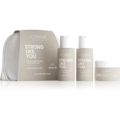 ICONIQUE Professional STRONG LIKE YOU Repair & Strengthening Set cestovní sada pro poškozené vlasy