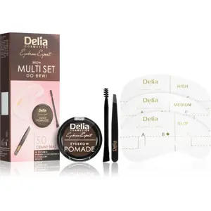 Delia Cosmetics Eyebrow Expert Zest sada na úpravu obočí odstín 3.0 Dark Brown 3 ks
