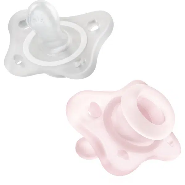Chicco Physio Forma Mini Soft 0-2m dudlík 0-2m Pink/Transparent 2 ks
