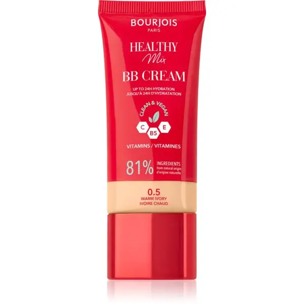 Bourjois Healthy Mix Clean & Vegan BB Cream BB krém odstín 0,5 Warm Ivory 30 ml