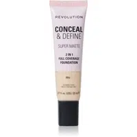 Makeup Revolution Conceal & Define matující make-up odstín F1N 23 ml