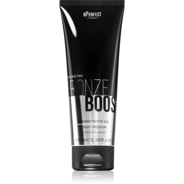 BPerfect Bronze Boost Instant Matte Tan samoopalovací krém na tělo a obličej odstín Light-Medium 100 ml