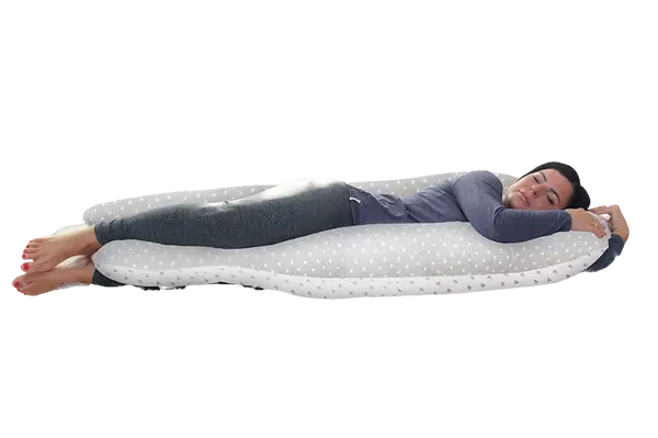 SCAMP Těhotenský polštář tvar U 80x150 cm Little Heart Grey