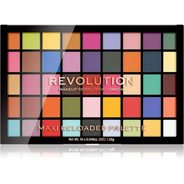 Revolution Maxi Reloaded Palette paletka pudrových očních stínů odstín Monster Mattes 45x1.35 g