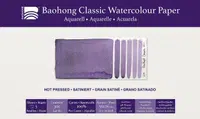 Akvarelový papír Baohong Classic 56x76cm hot pressed 300g