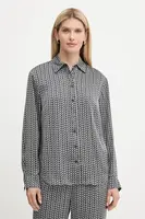 Košile MICHAEL Michael Kors dámská, šedá barva, relaxed, s klasickým límcem, MT540V6JLW