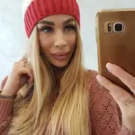 Kesi Fleecová čepice Bibiana K264 burgundy+ecru