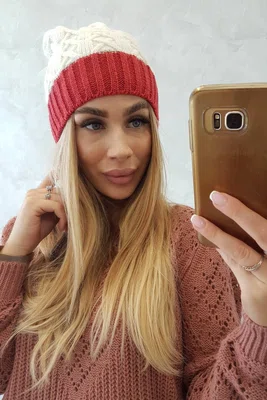 Kesi Fleecová čepice Bibiana K264 burgundy+ecru