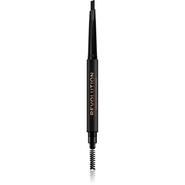 Revolution Duo Brow Definer precizní tužka na obočí odstín Dark Brown 0.25 g