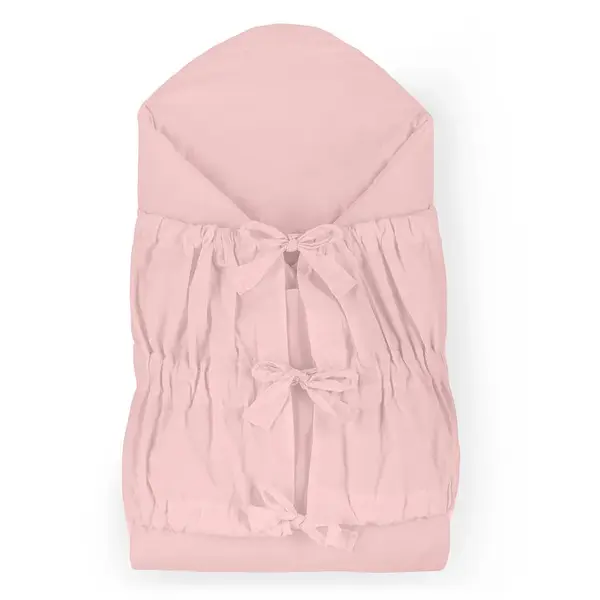 PETITE&MARS Zavinovačka šněrovací Nurse s pevnou kokosovou vložkou Dusty Pink 75x75 cm