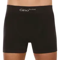 Gino Pánské boxerky bezešvé bambusové černé (54004) S