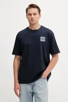 Bavlněné tričko Guess pánské, tmavomodrá barva, s aplikací, M5YI27 KCCM1