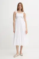 Šaty Pepe Jeans bílá barva, midi, PL953749