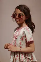 Dětská halenka Konges Sløjd SHEENY BLOUSE béžová barva, vzorovaná, KS102428