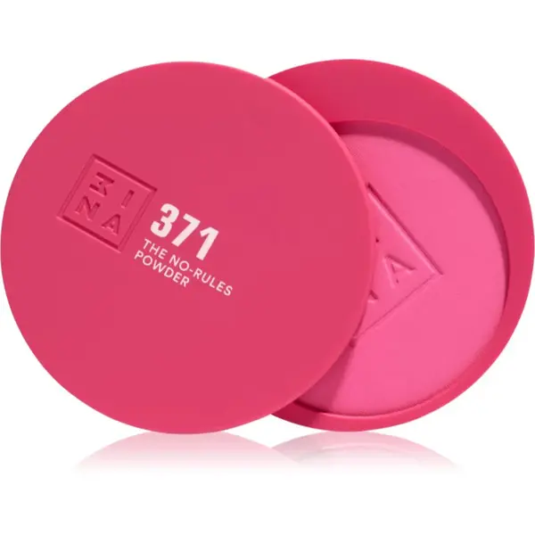 3INA The No-Rules Powder multifunkční líčidlo pro oči, rty a tvář odstín 371 - Electric pink, matte 8 g