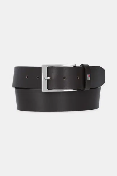Kožený pásek Tommy Hilfiger pánský, hnědá barva, AM0AM13569